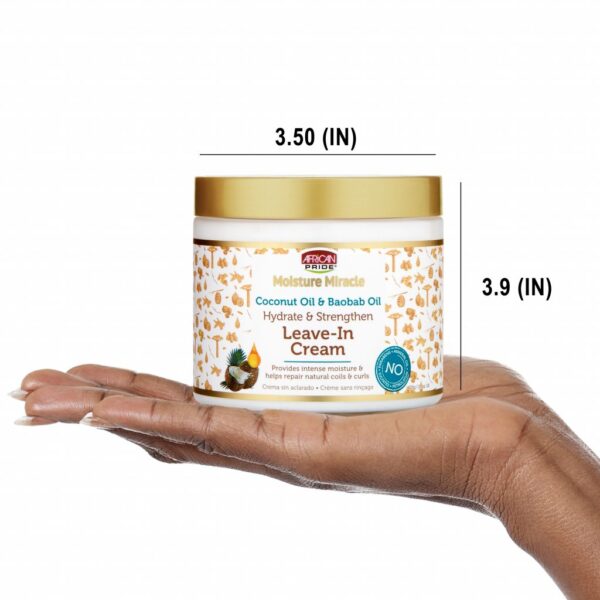 MOISTURE MIRACLE COCONUT OIL & BAOBAB OIL LEAVE-IN CREAM, 15OZ