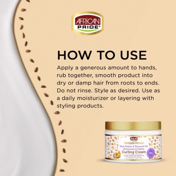 SHEA BUTTER & FLAXSEED OIL CURLING CREAM, 12OZ