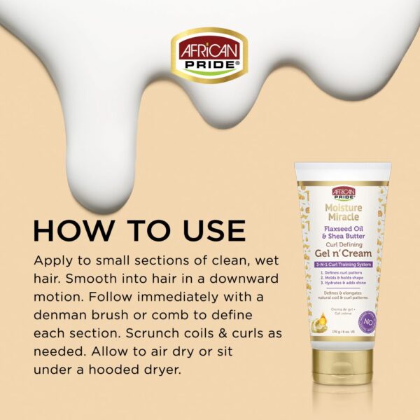 FLAXSEED OIL & SHEA BUTTER GEL N’ CREAM, 6OZ