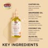 CASTOR, GRAPESEED, ARGAN, COCONUT & OLIVE 5 ESSENTIAL OILS, 4OZ