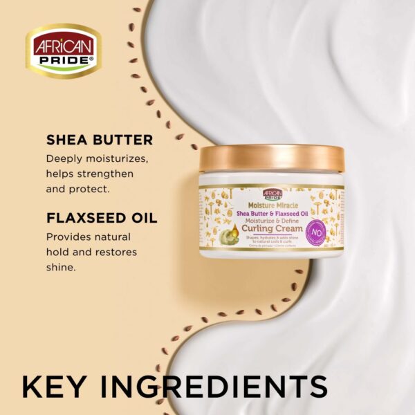SHEA BUTTER & FLAXSEED OIL CURLING CREAM, 12OZ