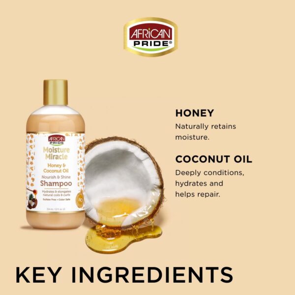 HONEY & COCONUT OIL SHAMPOO, 12OZ