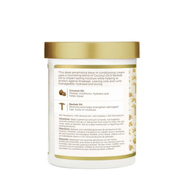COCONUT OIL & BAOBAB OIL LEAVE-IN CREAM, 18OZ