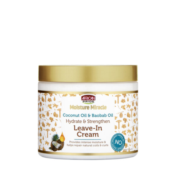 MOISTURE MIRACLE COCONUT OIL & BAOBAB OIL LEAVE-IN CREAM, 15OZ