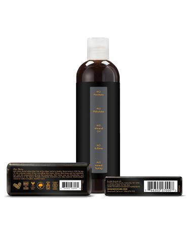 SheaMoisture Bath Face Skin care Kit Body Cleanser for Dull Skin African Black Soap Made with Fair Trade Shea Butter, Aloe Vera, 3 Count