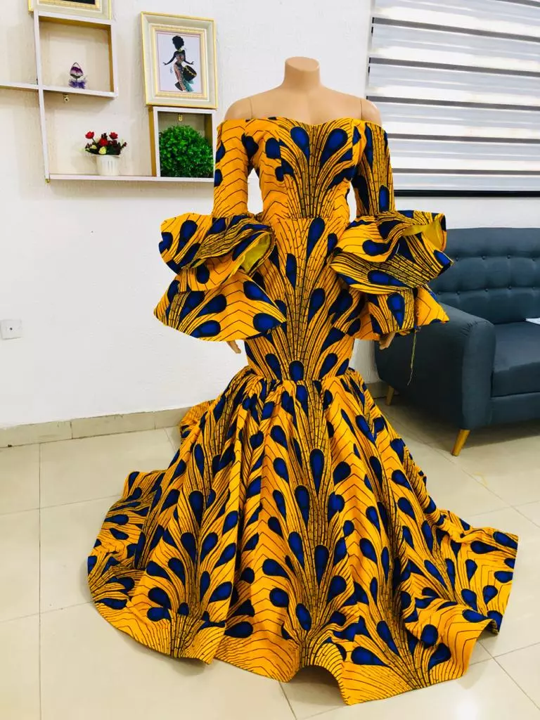 African print kale dress