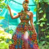 African Print Infinity Dress Belle