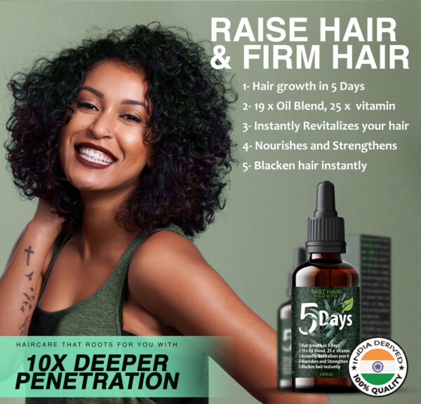 5 Days Fast Hair Growth Oil | Raise Hair
