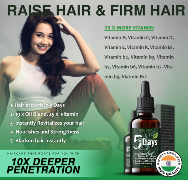 5 Days Fast Hair Growth Oil | 25 X