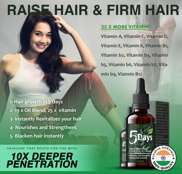 5 Days Fast Hair Growth Oil | 10 X