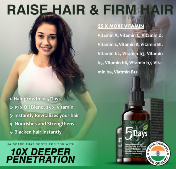 5 Days Fast Hair Growth Oil | 10 X Deeper Penetrationnnnnn