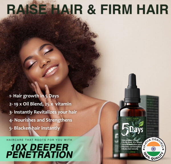 5 Days Fast Hair Growth Oil | 10 X Deeper Penetrationnnnn