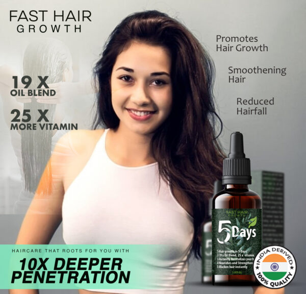 5 Days Fast Hair Growth Oil | 10 X Deeper Penetrationnn