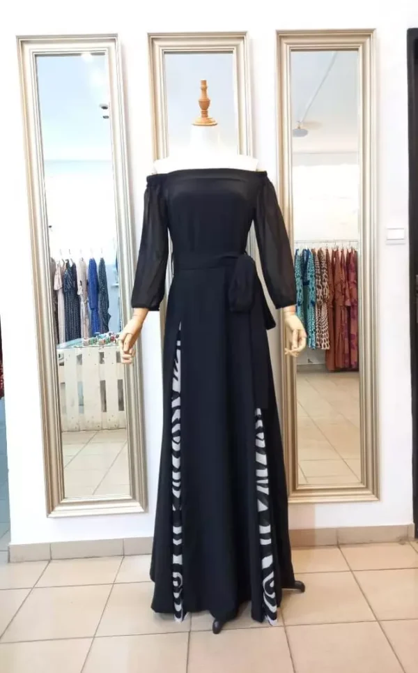 OUMOU TIGER BLACK WHITE DRESS